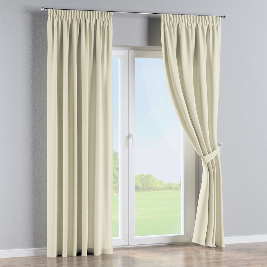 Zasłona na taśmie marszczącej 1 szt. 130x245 kremowy