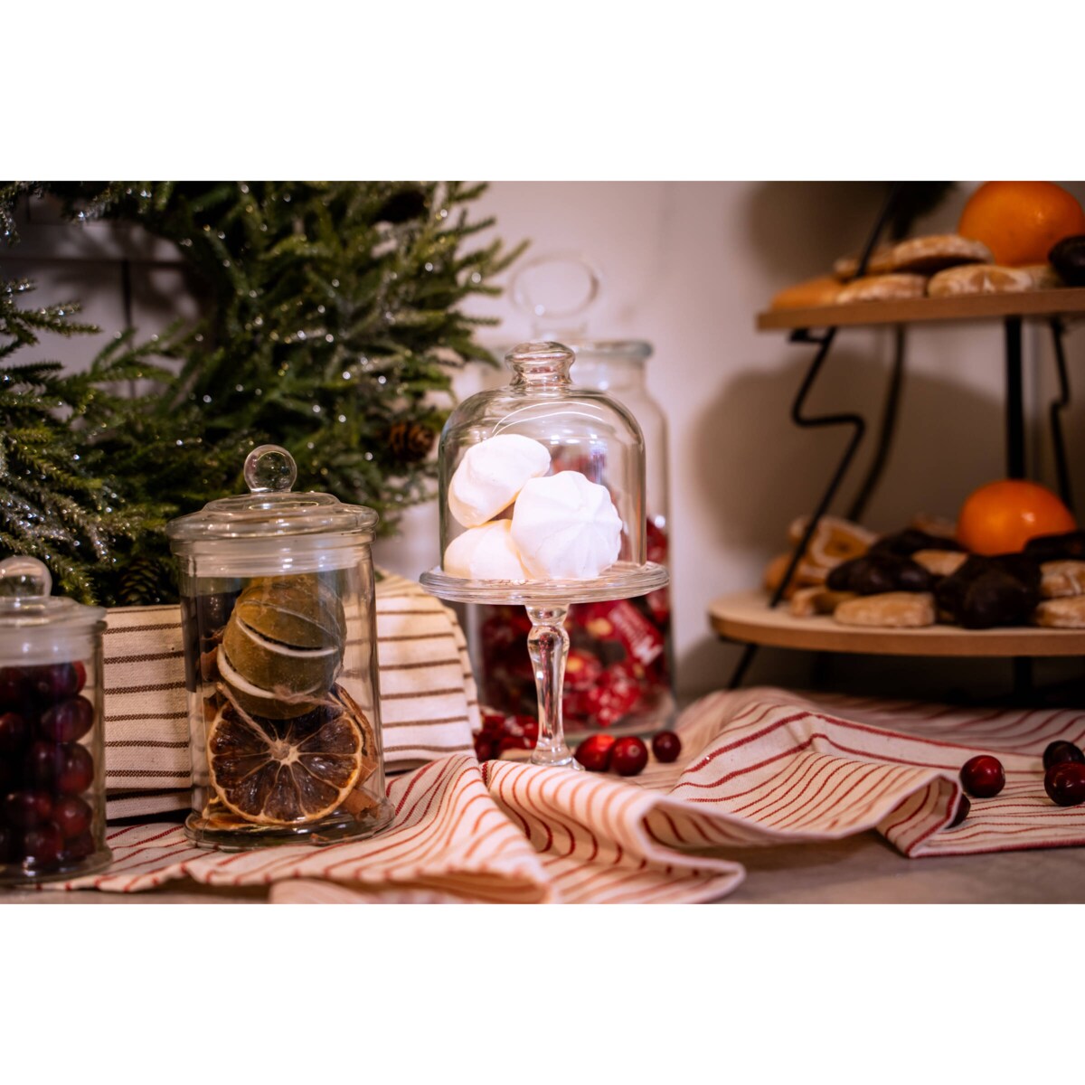 Patera szklana z kloszem