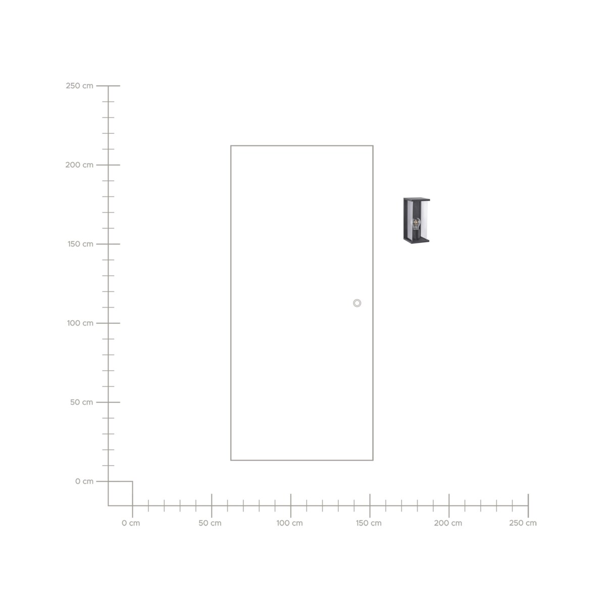 Lampa ścienna zewnętrzna czana WAKAL