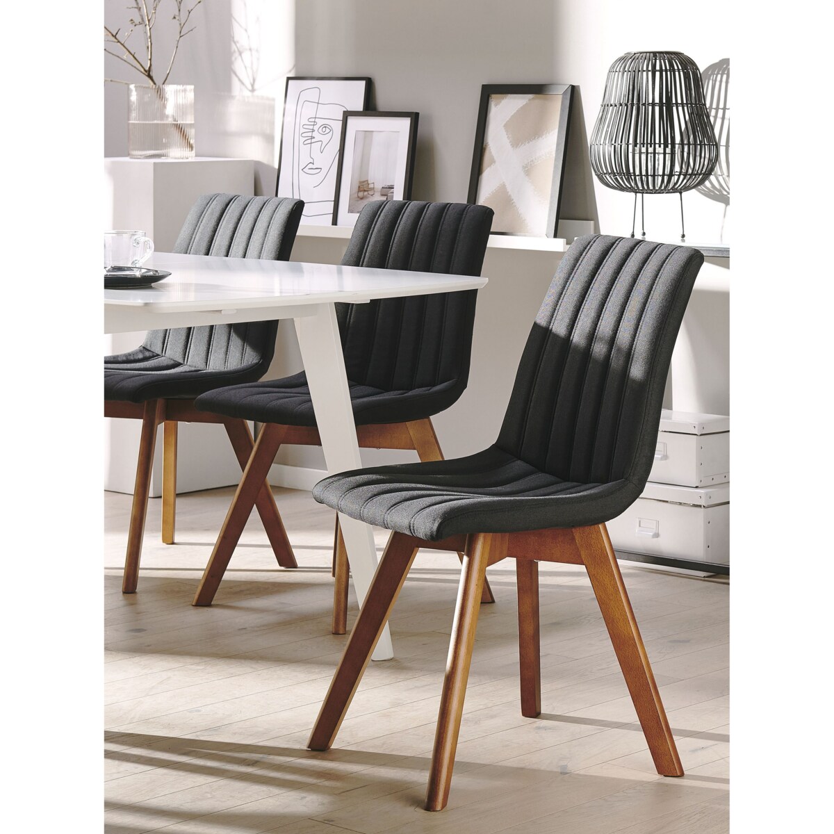 Zestaw 2 krzeseł do jadalni CALGARY Czarny