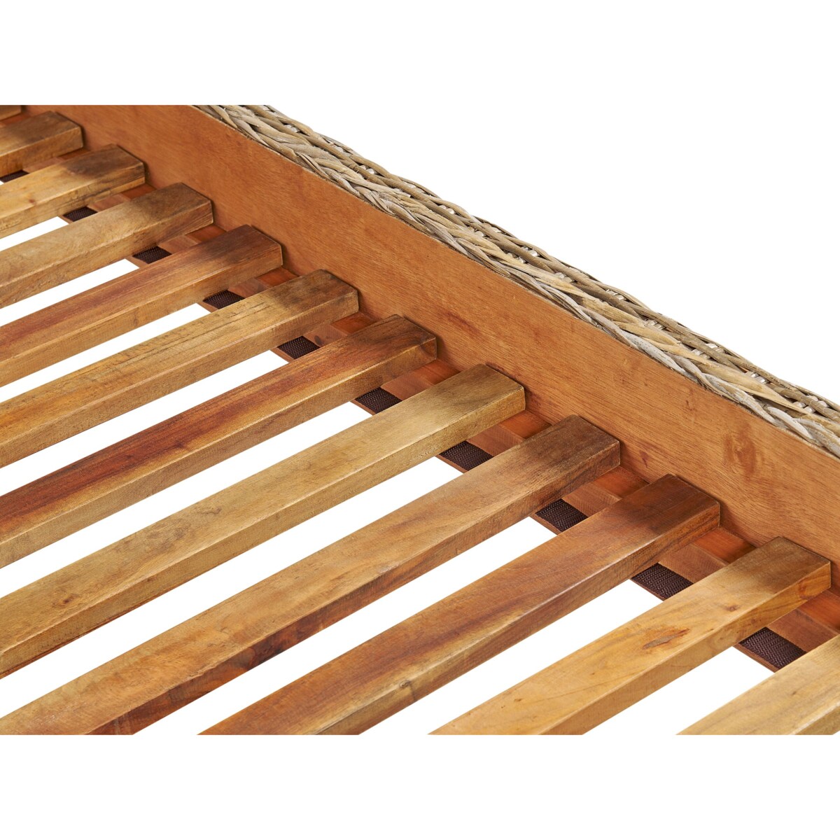 Łóżko rattanowe 180 x 200 cm naturalne SALBRIS