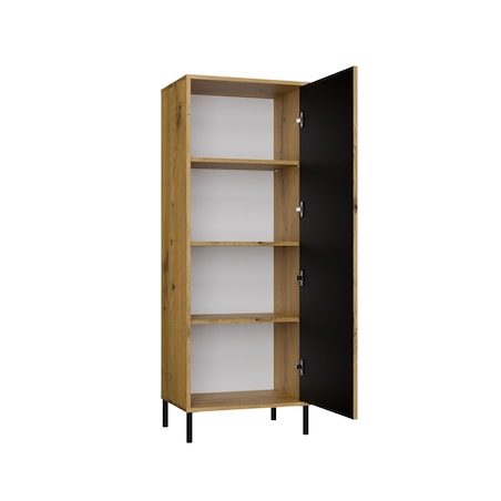 Witryna KAMARO 1DD SLIM DĄB ARTISAN Lamele Front Ryflowany