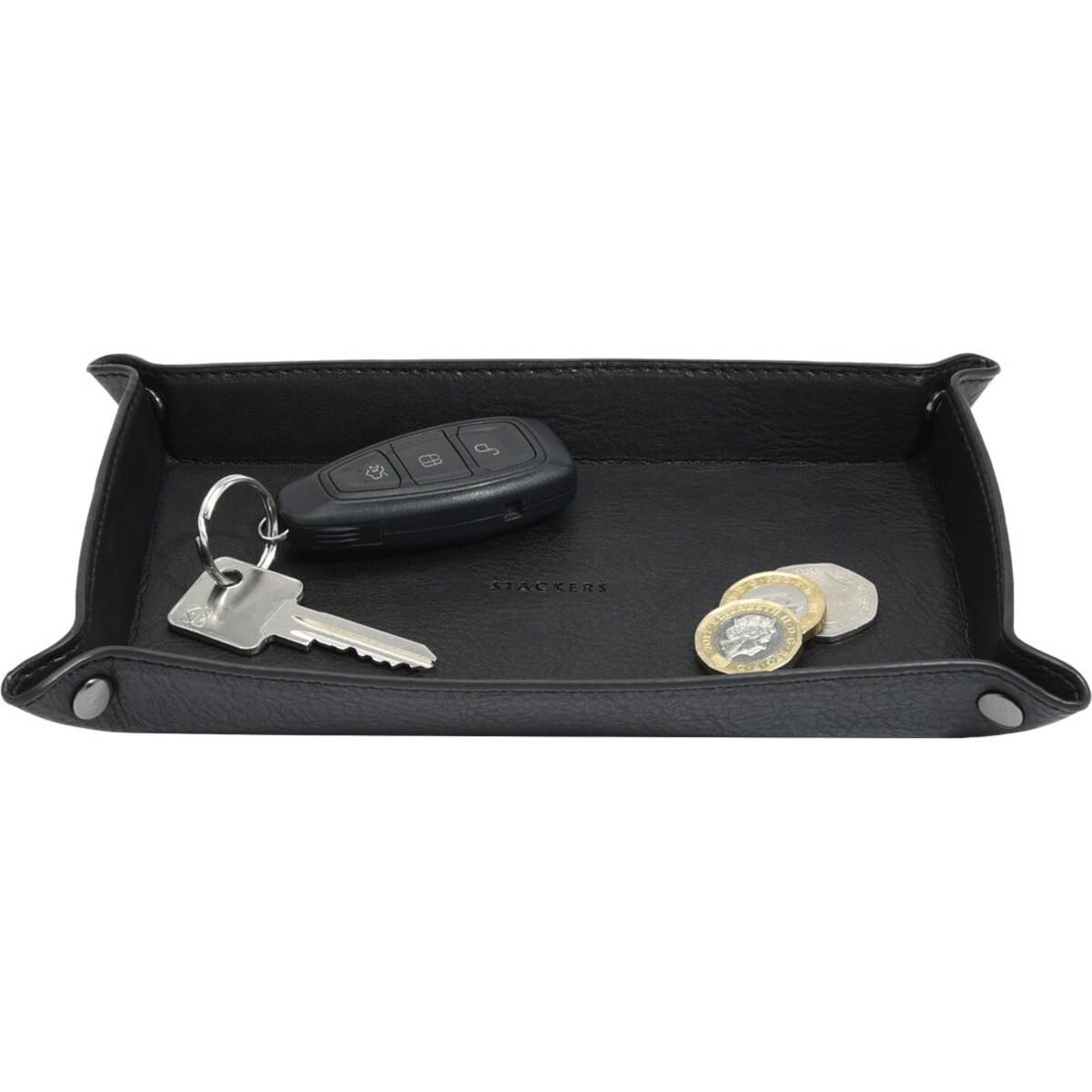 Podstawka prostokątna na drobiazgi Stackers czarna