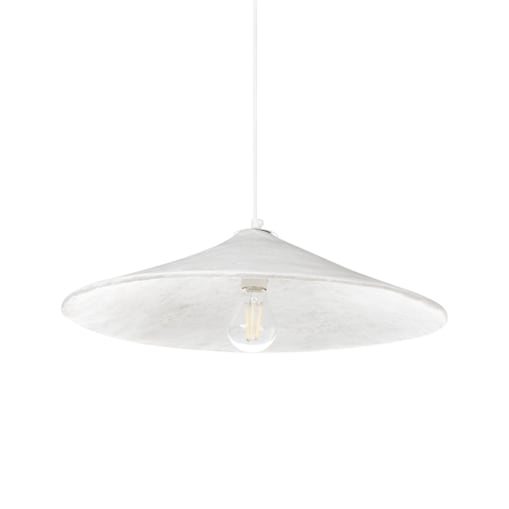 Lampa wisząca PORONGOS Papier-mâché Biały