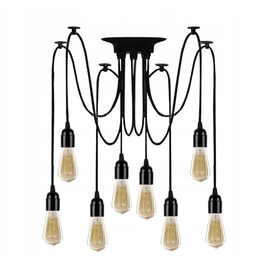 Lampa Sufitowa Wisząca Żyrandol Pająk 8 E27 Led
