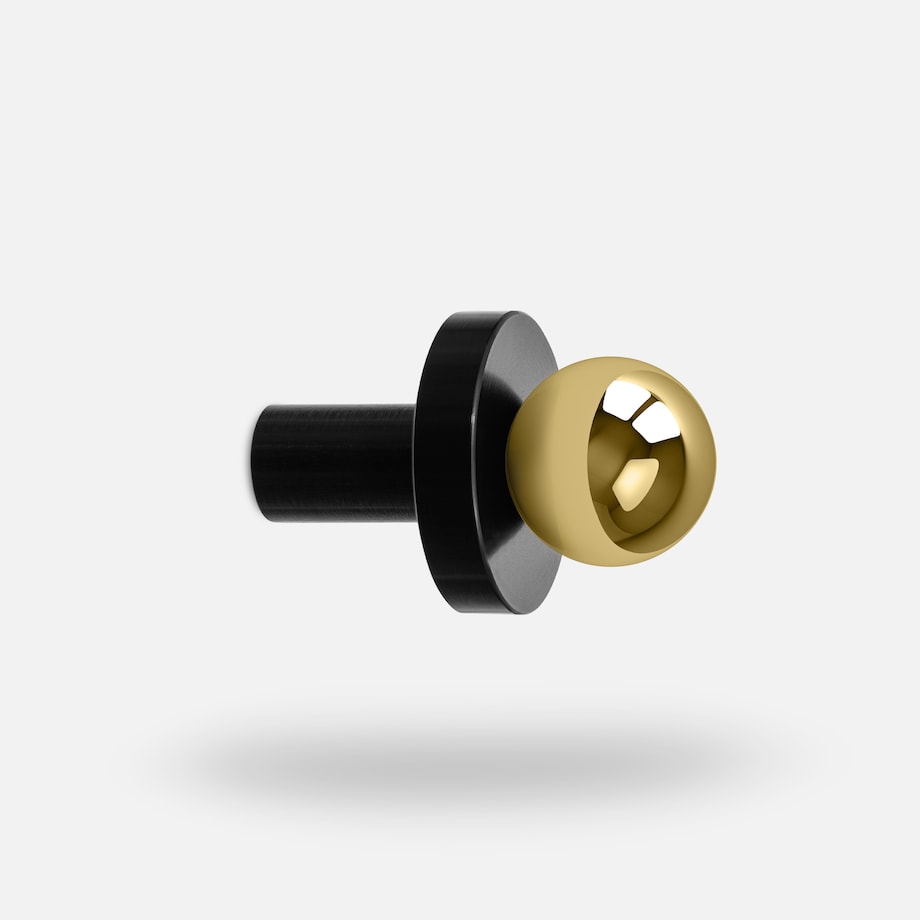 POLA W BLACK-GOLD wieszak ścienny