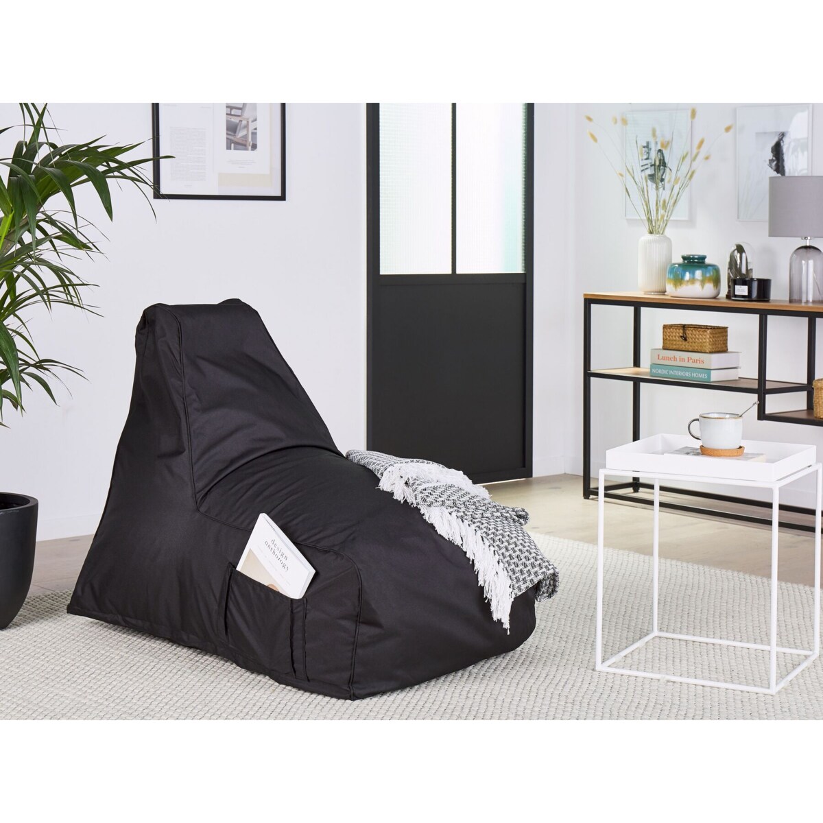 Pufa fotel czarny SIESTA