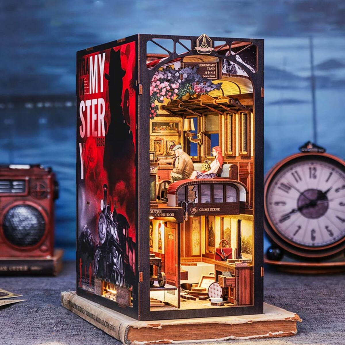 Miniaturowy domek Book Nook - Zagadka Orient Expressu - CuteBee