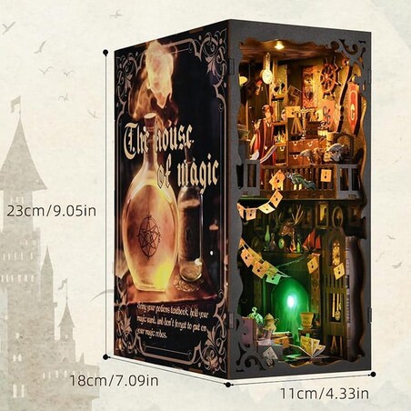 Miniaturowy domek Book Nook - Dom czarów - Aslowsnail