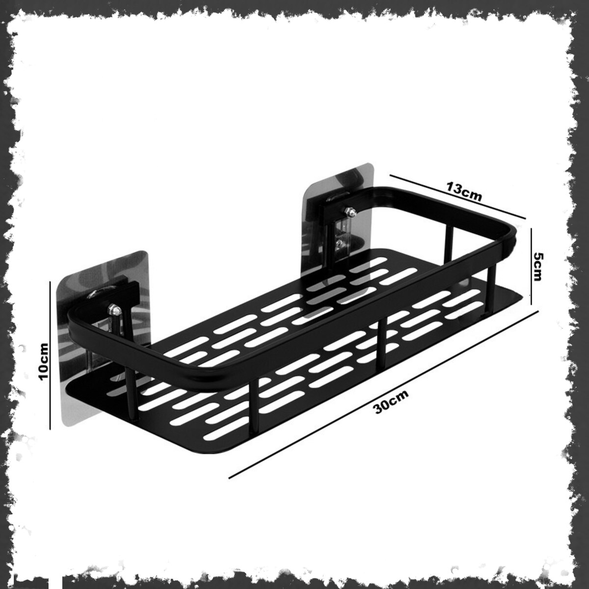 2 szt półka wisząca samoprzylepna loft ścienna łazienkowa pod prysznic