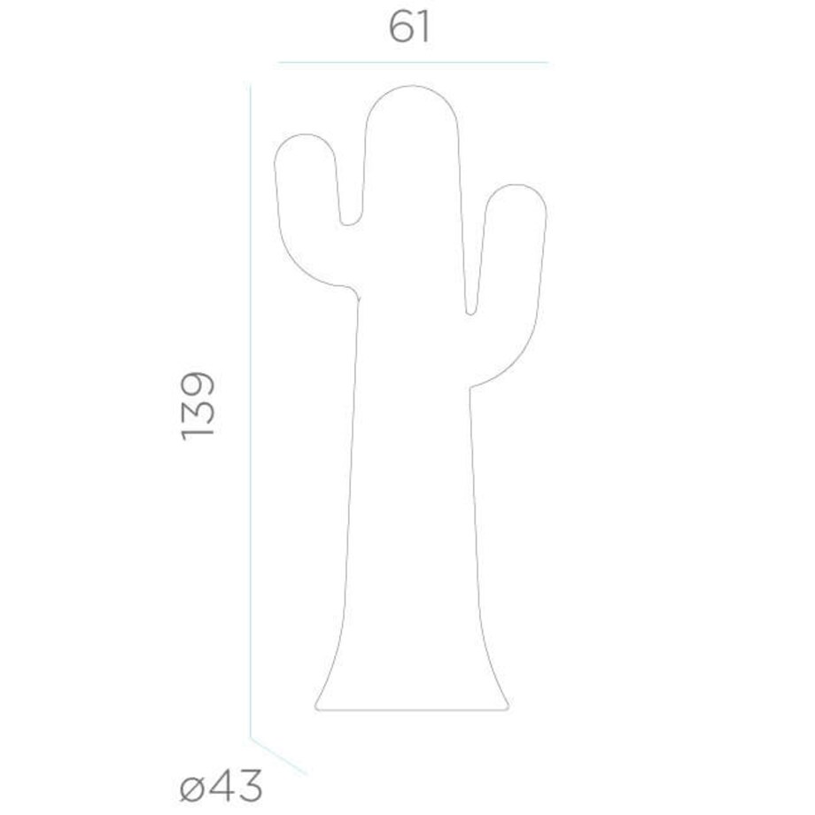 Tarasowa lampa stojąca Pancho LUMPV140OFNW King Home 18W 6000K kaktus limonkowa