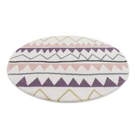 Dywan do pokoju dziecięcego okrągły pastelowy kolorowy Animai 9382 Wielokolorowy 160x160