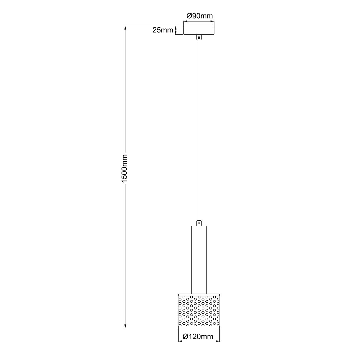 Lampa wisząca Light Prestige Amo czarny 1 x E27 1 szt.