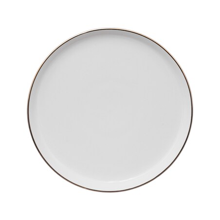 Talerze deserowe porcelanowe SUBLIMA, złota obwódka, 6 sztuk x Ø 20 cm