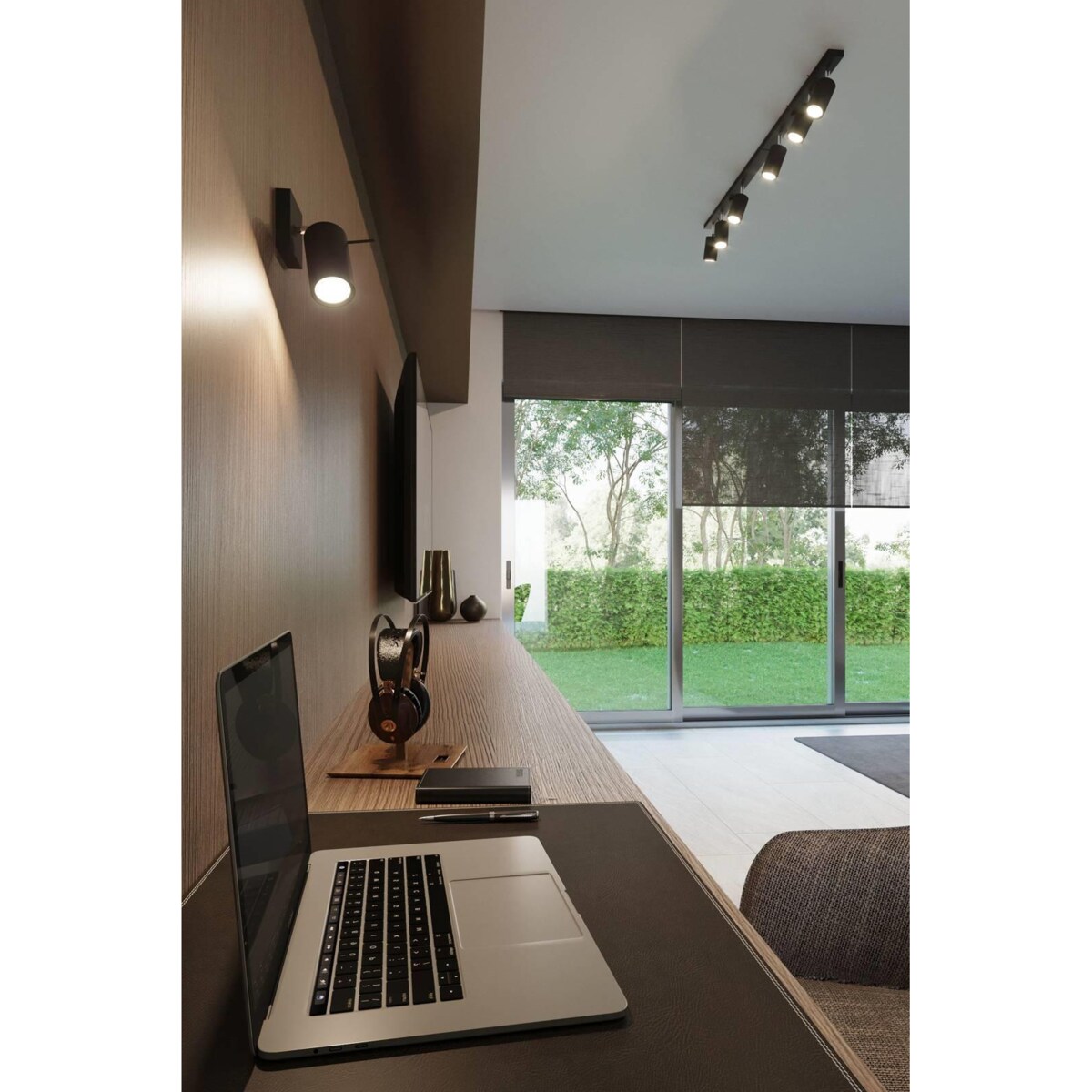 Plafon RING 6L czarny