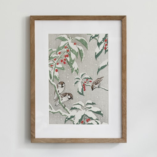 Plakat Wróble Zimą 21x30cm