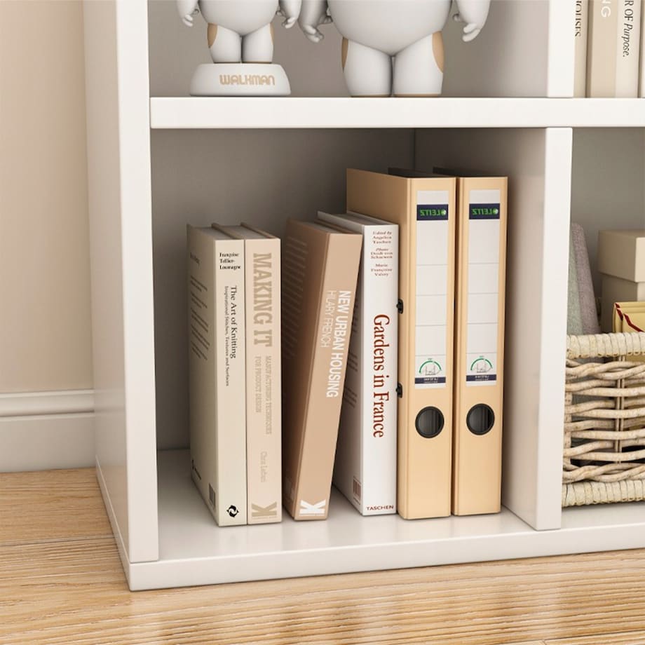 Regał otwarty komoda kostka 2x3 pojemny biały na książki biurowy nowoczesny