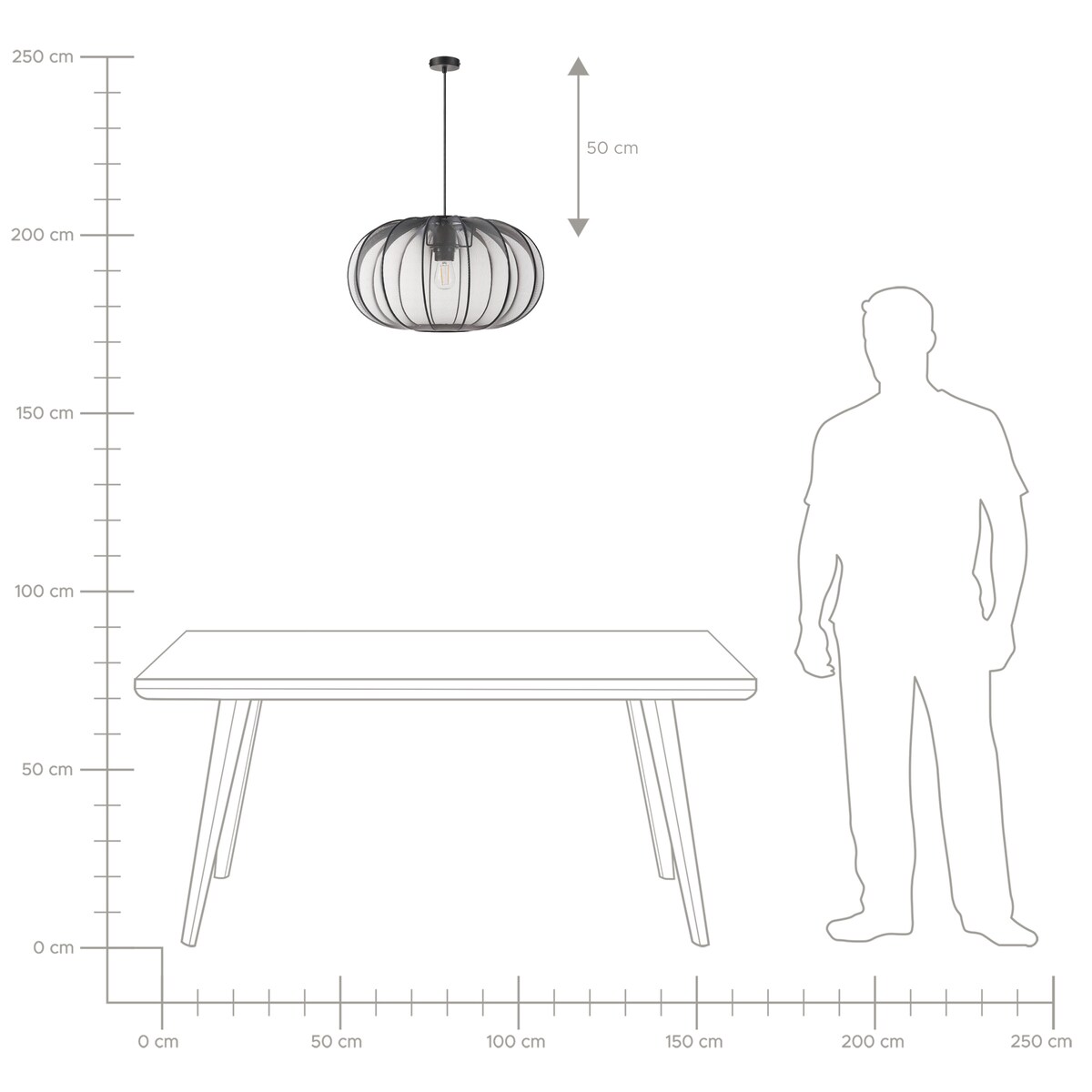 Lampa wisząca TOCUYO Czarny