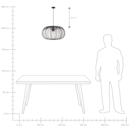 Lampa wisząca TOCUYO Czarny
