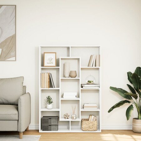 vidaXL Regał, biały, 102x29x143 cm, materiał drewnopochodny