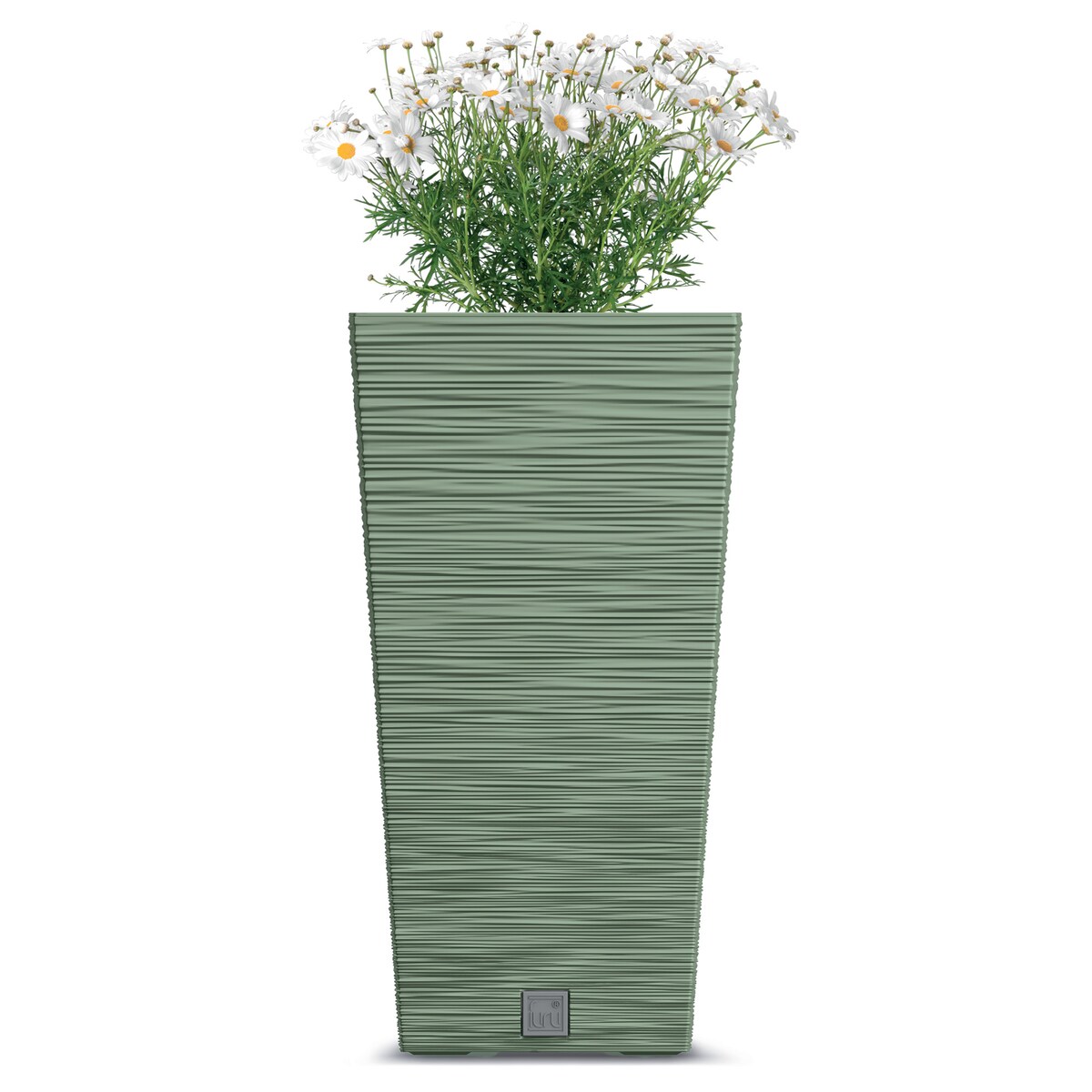 Doniczka Donica Ogrodowa 24 Cm Kwadratowa Na Taras Do Ogrodu Domu Zielona