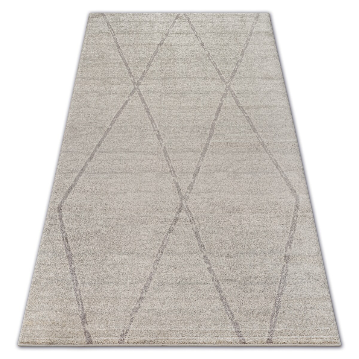 Dywan SOFT 8033 ROMBY ETNO krem / jasny brąz 80x150 cm