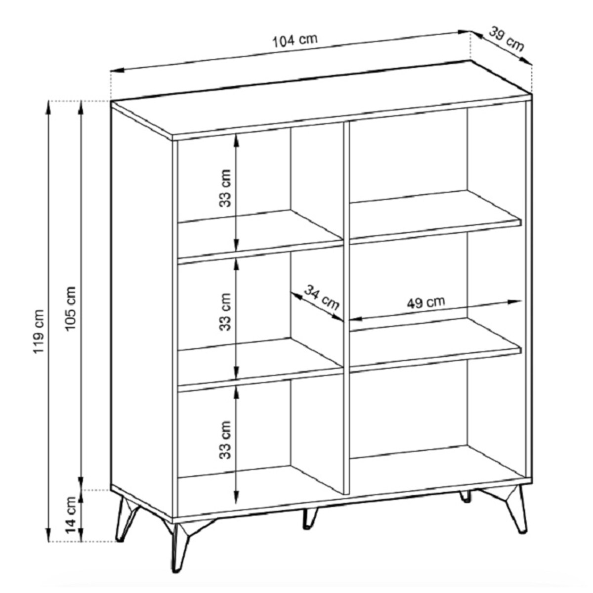 Meblościanka DIAMO do salonu w stylu loft