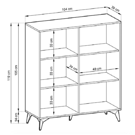 Meblościanka DIAMO do salonu w stylu loft