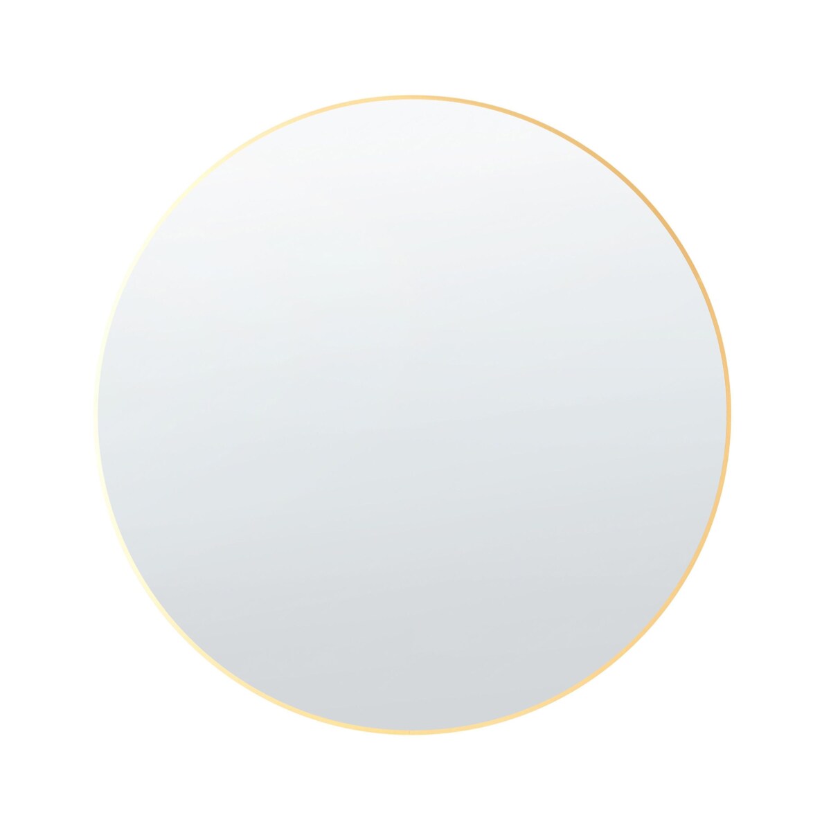 Okrągłe lustro ścienne 80 x 80 cm złote ANNEMASSE