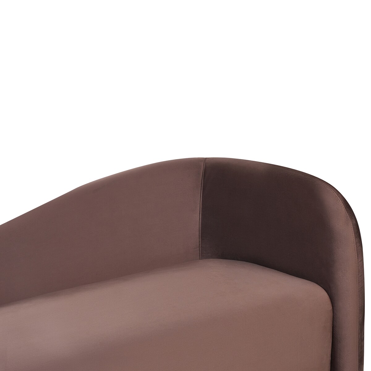Sofa dla 3 osób VELTADA Welur Ciemnobrązowy
