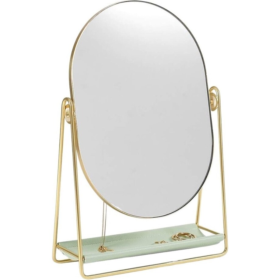 Lusterko Stackers zielono-złote z organizerem na biżuterię