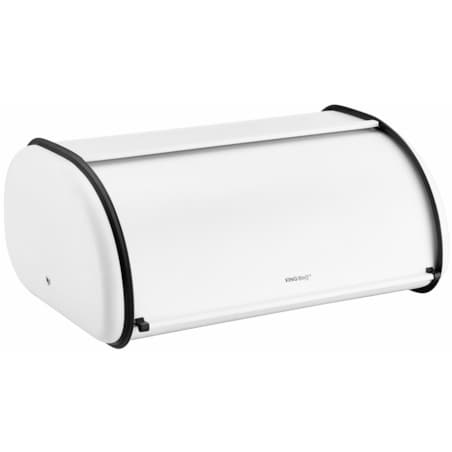 Chlebak stalowy duży 44cm biały matowy pojemnik na chleb pieczywo bułki KINGHOFF