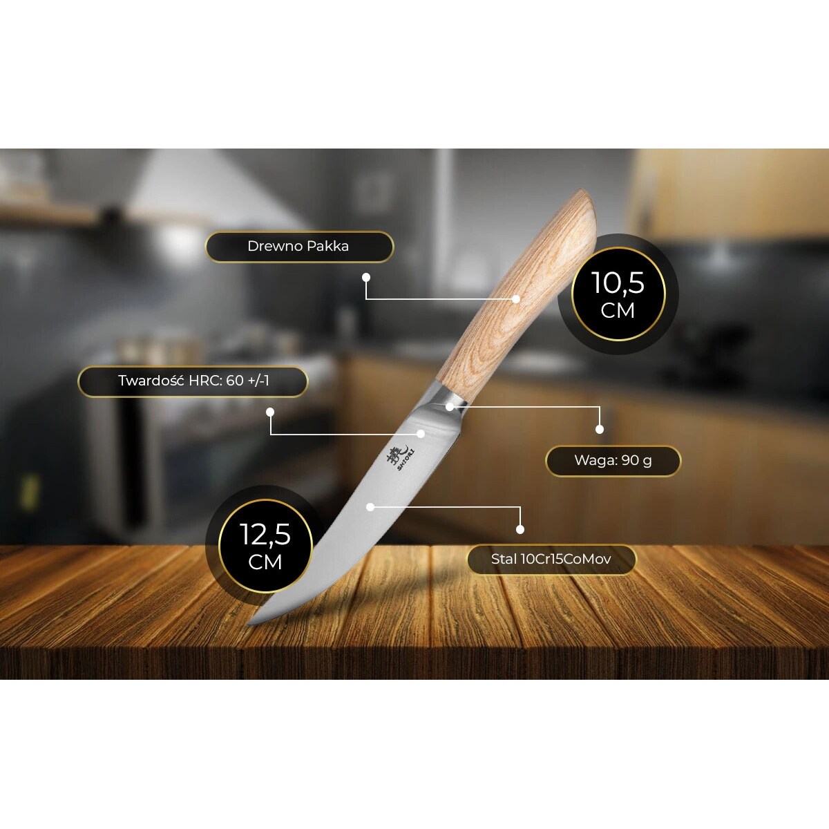 Shiori 撓 Shinogi Sutēki - nóż do steków