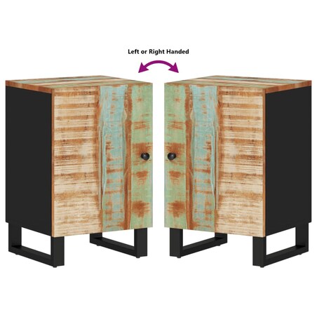 vidaXL Szafka łazienkowa, 38x33x58 cm, lite drewno odzyskane