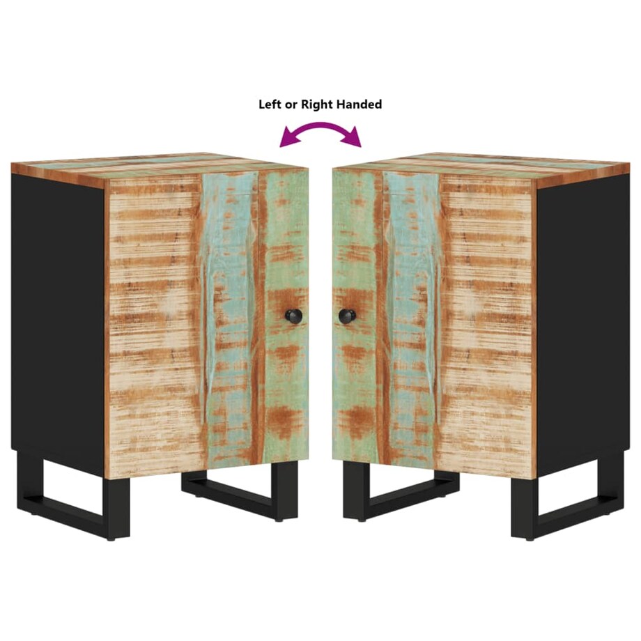 vidaXL Szafka łazienkowa, 38x33x58 cm, lite drewno odzyskane