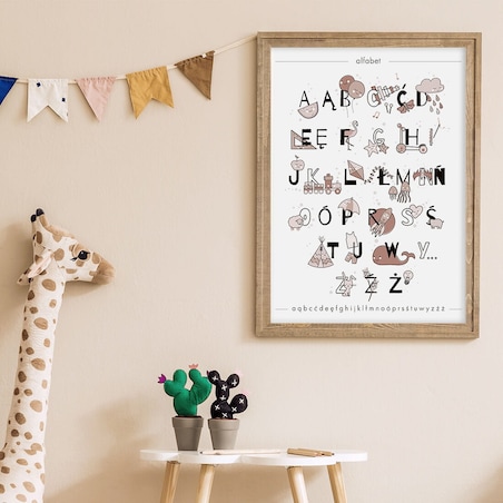 Plakat dla dzieci Alfabet boho IV 30x40