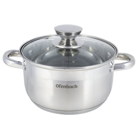 Garnek ze stali nierdzewnej z pokrywką 3L indukcja gaz OFENBACH