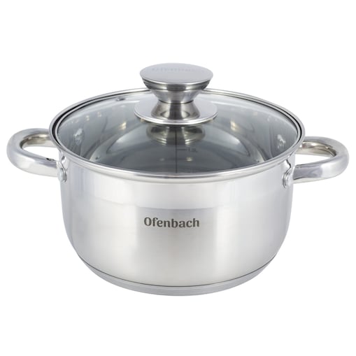 Garnek ze stali nierdzewnej z pokrywką 3L indukcja gaz OFENBACH