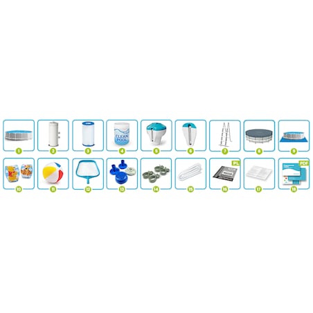 Basen ogrodowy stelażowy Intex 457x122 cm zestaw 18w1 26726