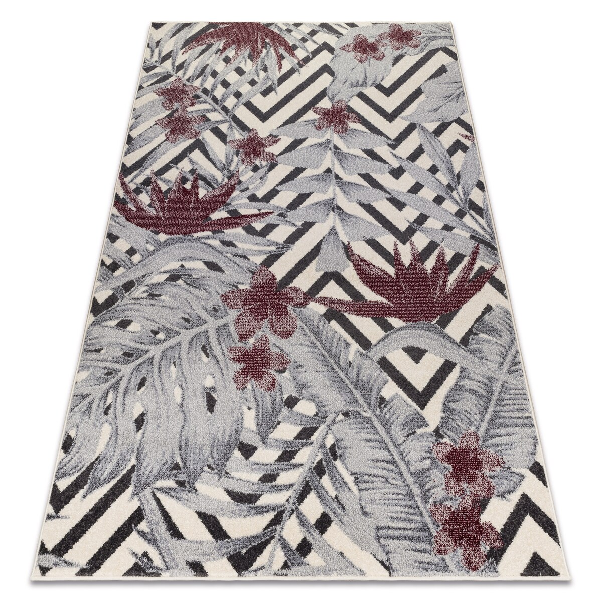 Dywan HEOS 78540 krem / bordo LIŚCIE 120x170 cm