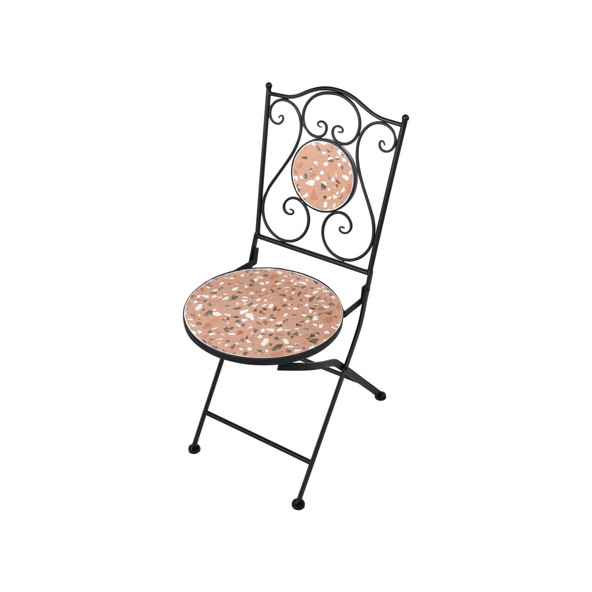 Zestaw mebli balkonowych Składane ADRANO Metal Czarny