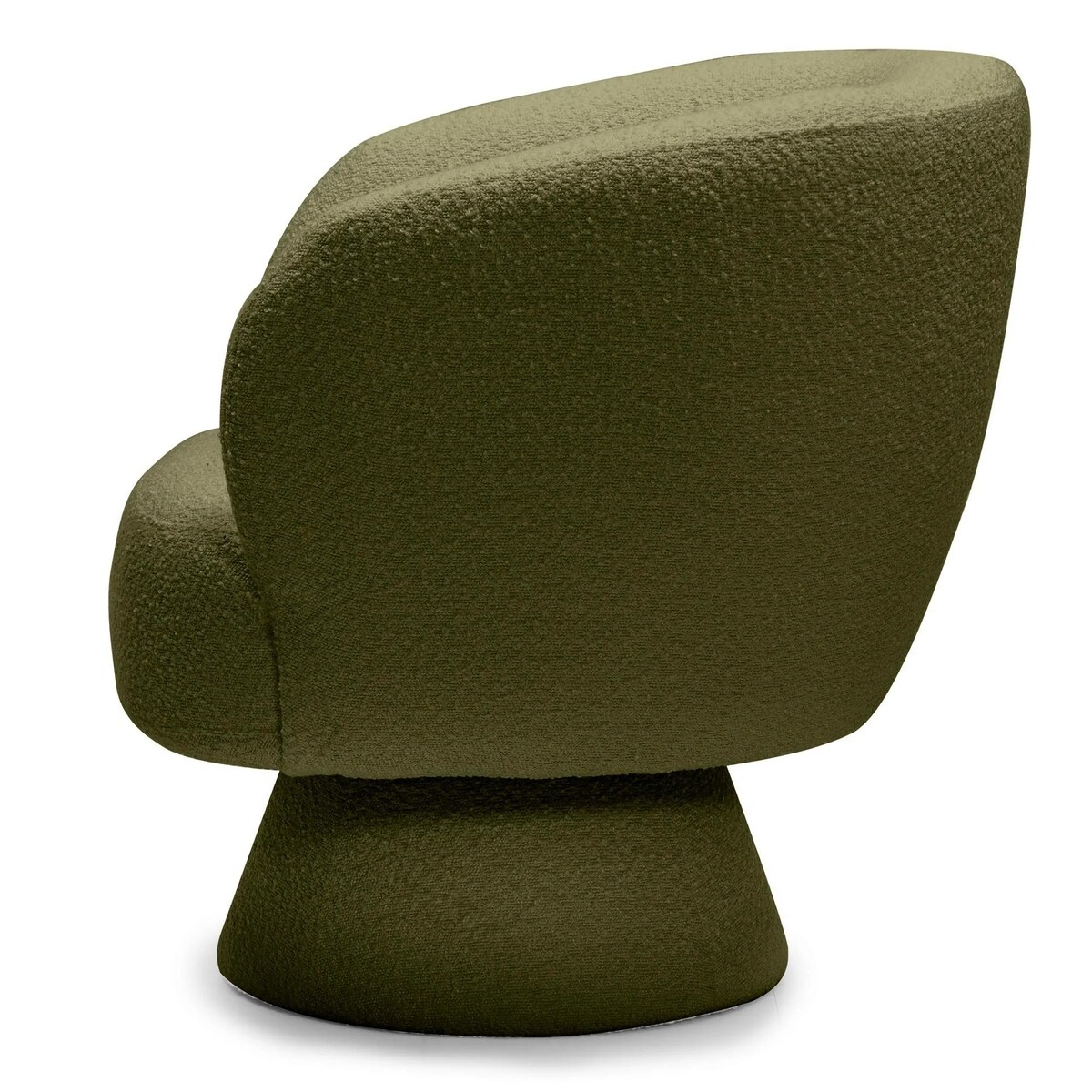 Fotel obrotowy 80x72x70 cm bouclé Nalf - VI oliwkowozielony