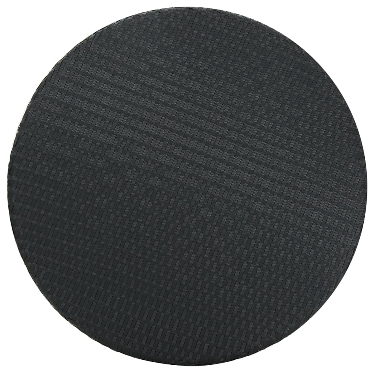 vidaXL Stolik ogrodowy, czarny, 75,5 x 106 cm, polirattan