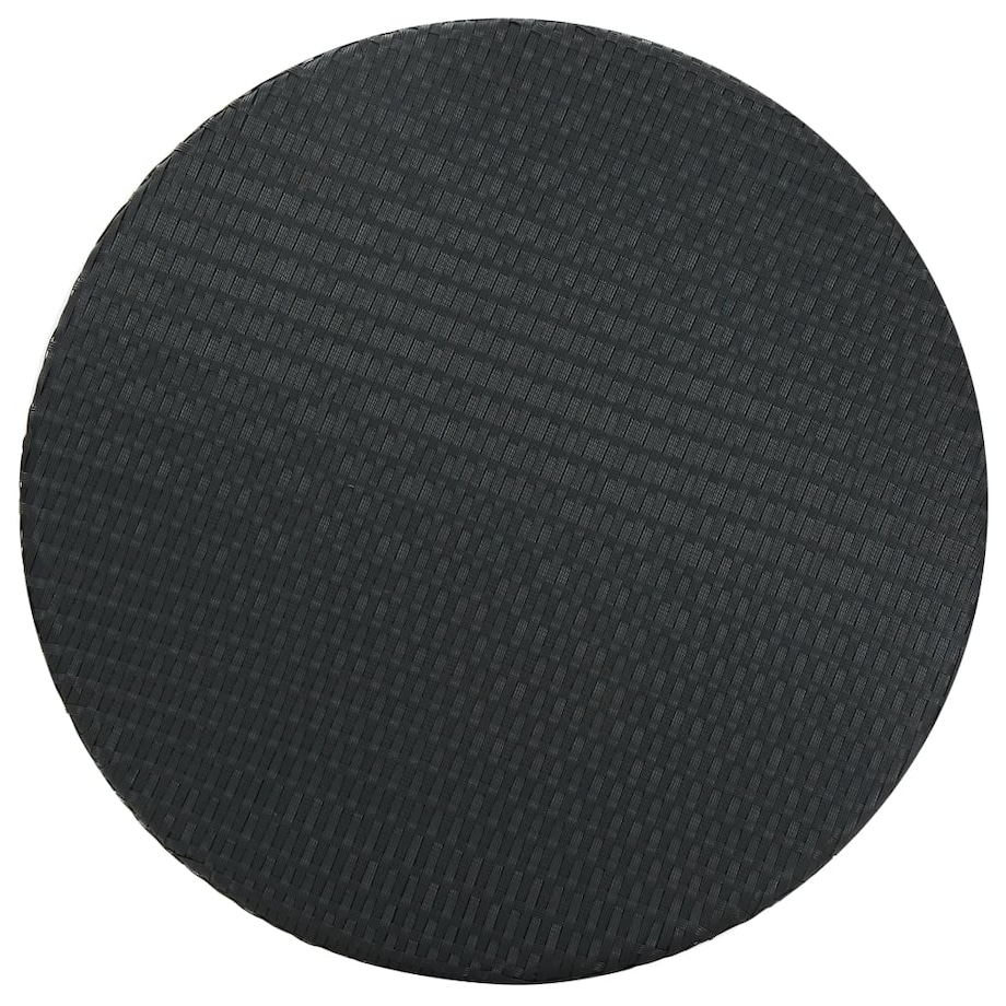 vidaXL Stolik ogrodowy, czarny, 75,5 x 106 cm, polirattan