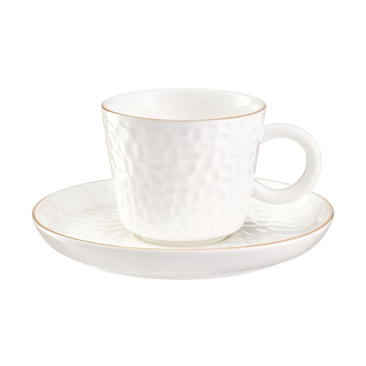 VILLA ITALIA Filiżanka do herbaty porcelanowa 200 ml ze spodkiem PAULA