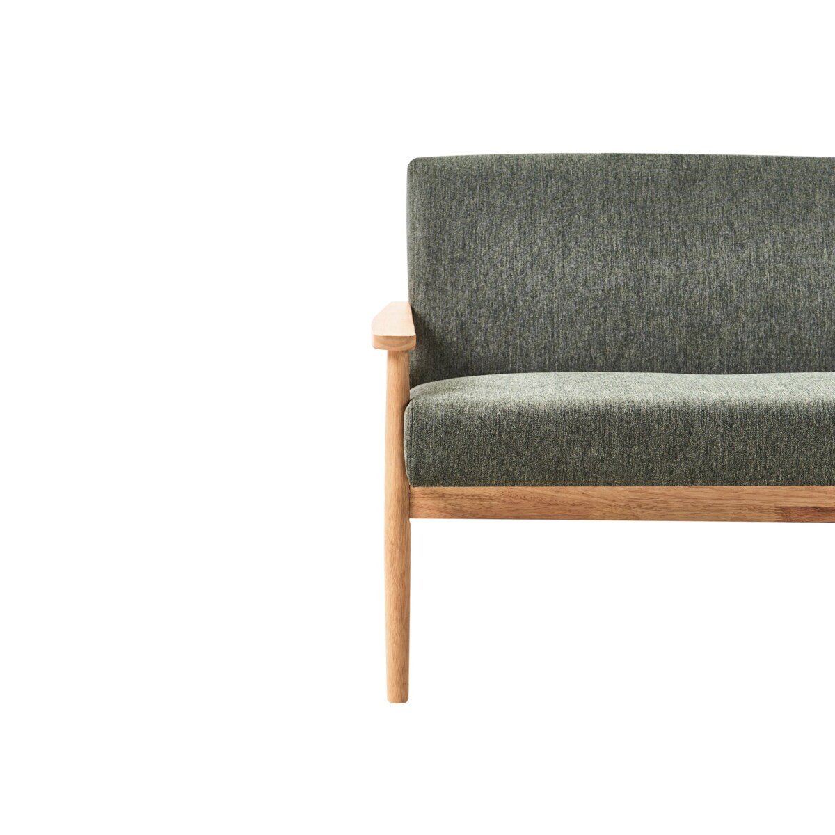 Sofa dla 2 osób ESRUM Zielony/ jasny brąz