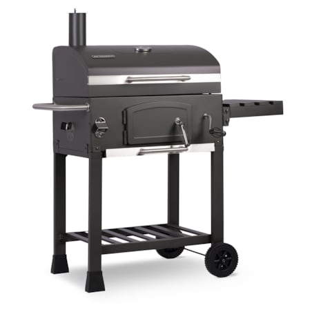 Grill węglowy ogrodowy komin żeliwny ruszt + pokrowiec Berdsen