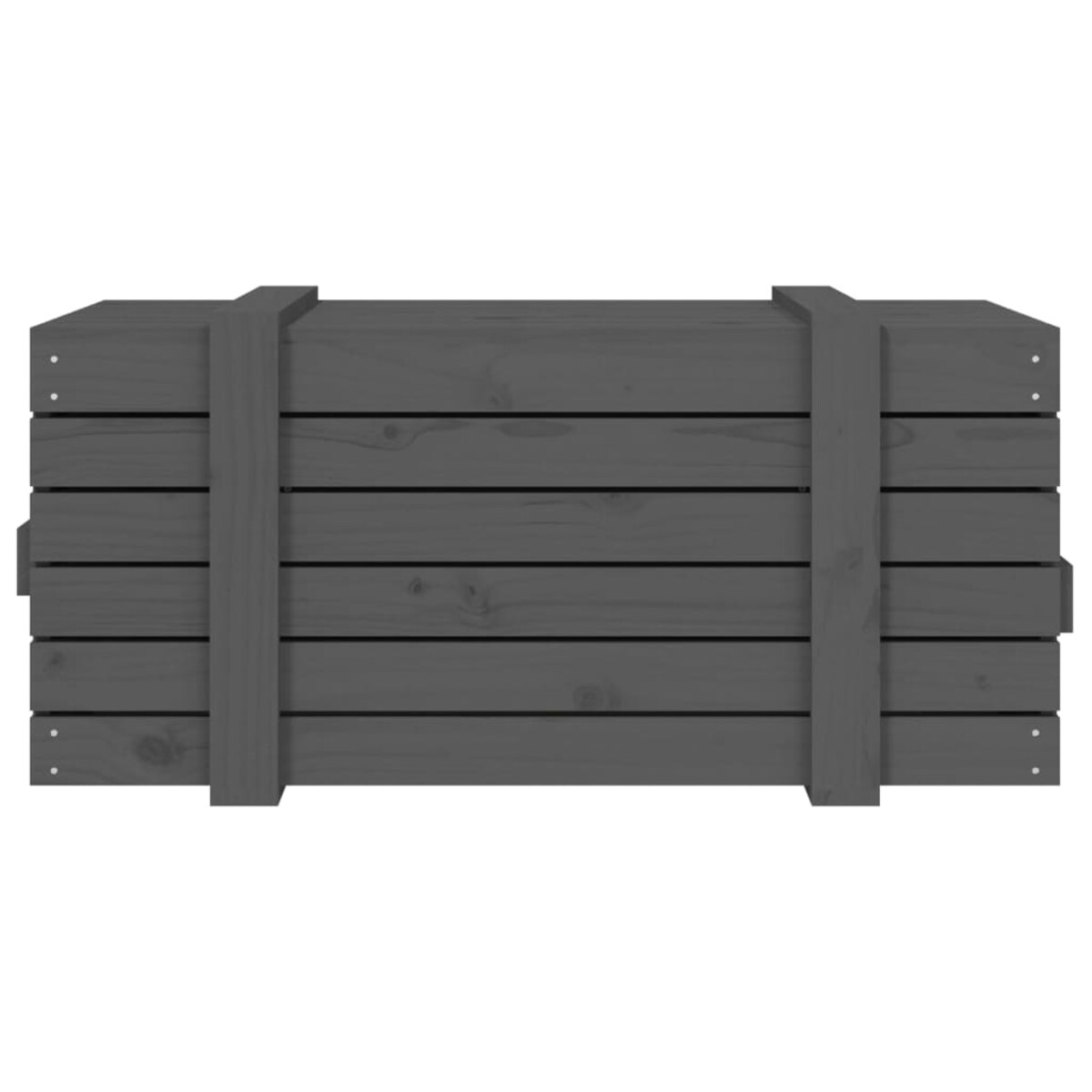 vidaXL Skrzynia do przechowywania, szara, 91x40,5x42 cm, sosnowa