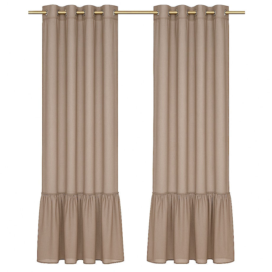 firana "pleat" z falbaną 140x250 cm