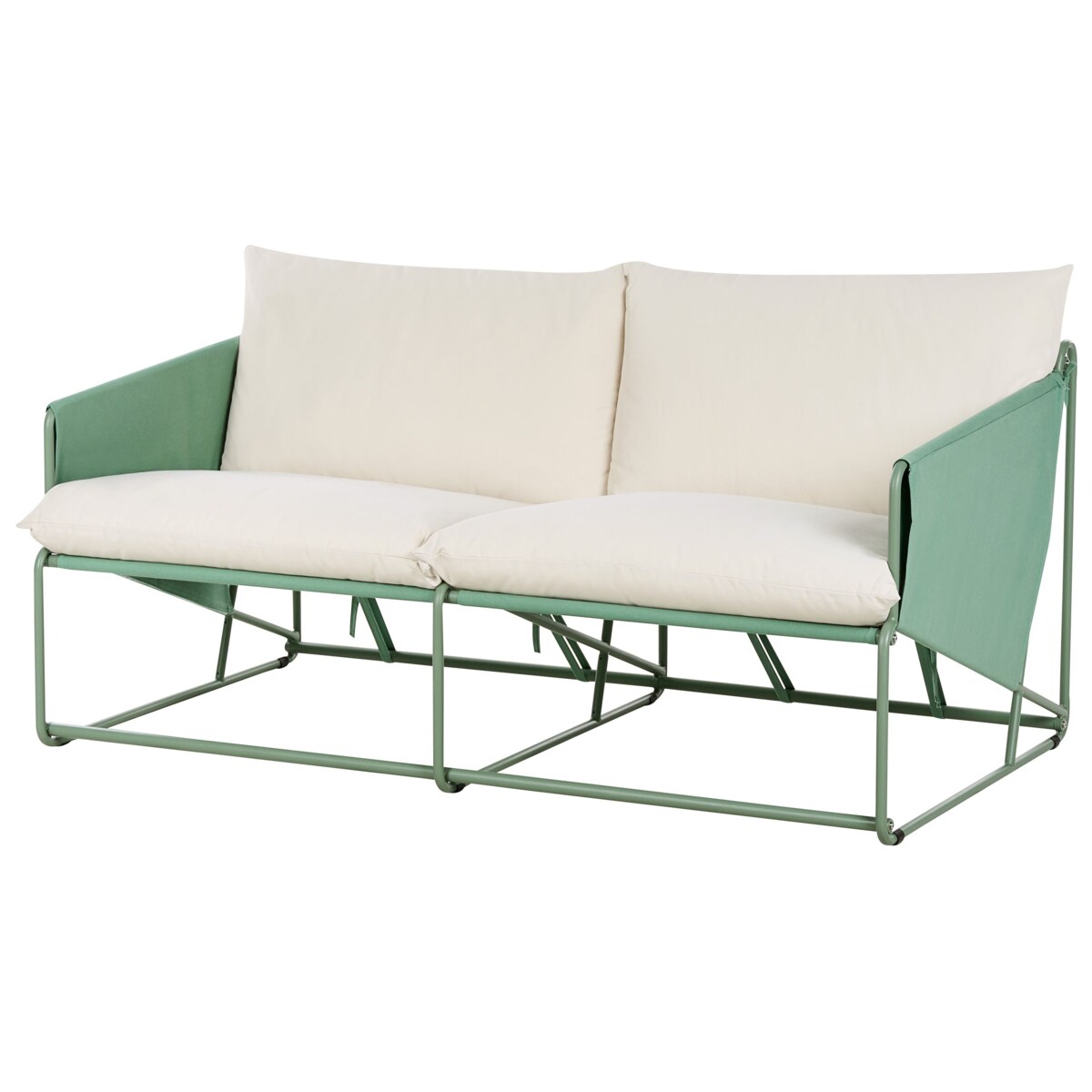 Sofa ogrodowa dla 2 osób PONTE Metal Zielony